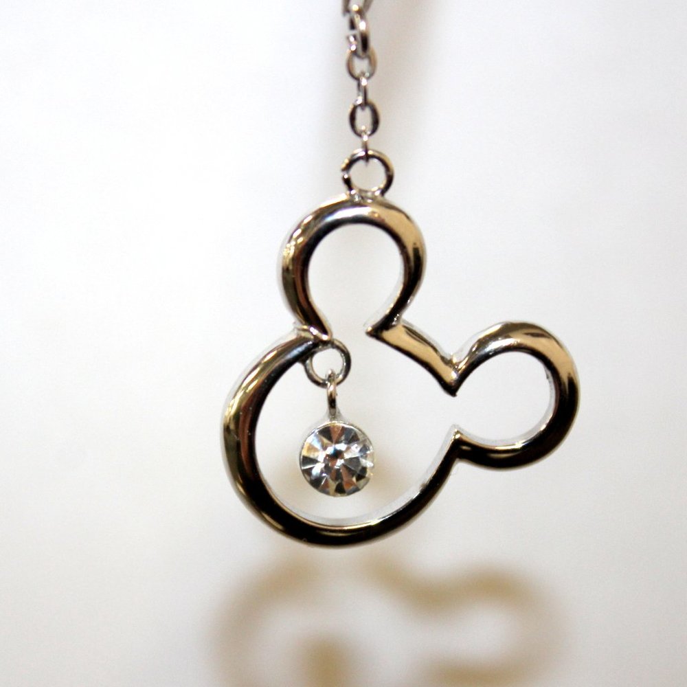 Silver Mickey Mouse Silhouette Pendant